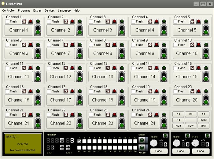 Licht24 PRO - Control software for relay boards and digital IO cards incl. weekly automatic-timer