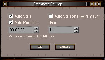 Stopwatch settings 
