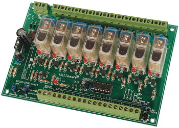 Serial 8-channel relay board Velleman K8056