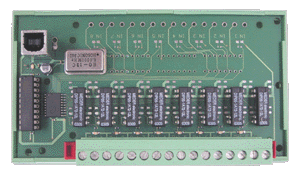 8-channel USB relay board USBREL8